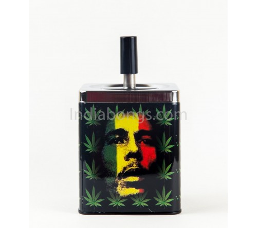 Bob Marley Spining Top Cubical Metal Ashtray(Assorted Designs)