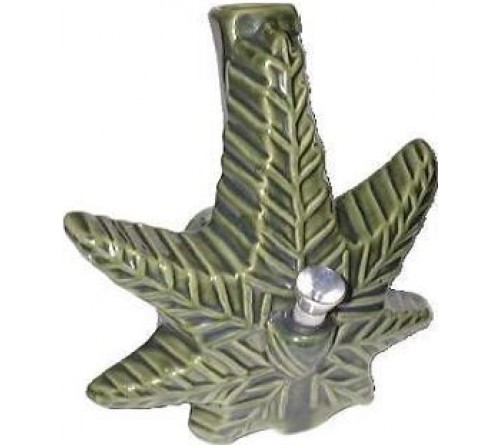 Green Leaf Ceramic Bong