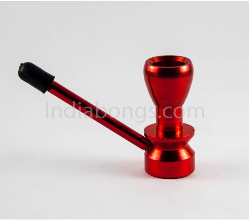 Red Hookah Shape Metal Smoking Pipe