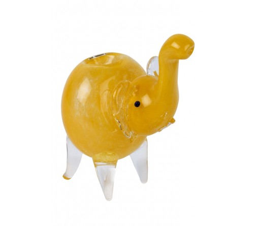 Yellow Elephant Glass Pipe