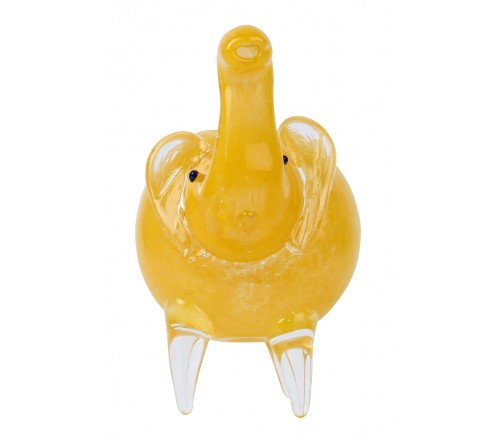 Yellow Elephant Glass Pipe
