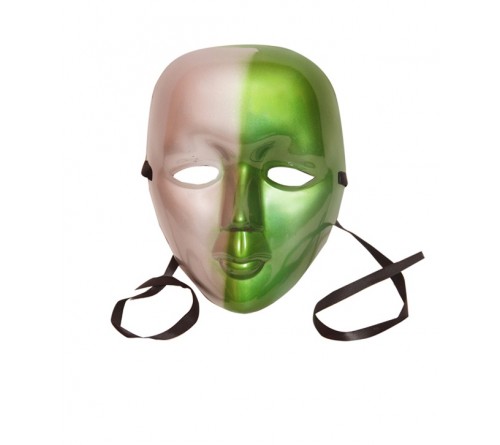 Silver And Green Mask