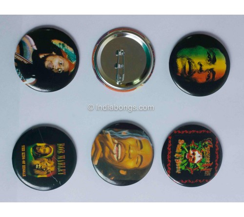 Bob Marley Set of Five Pin Badges