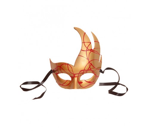Golden And Red Wing Mask
