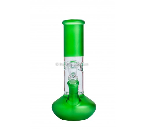 Green Single Percolator Glass Bong  