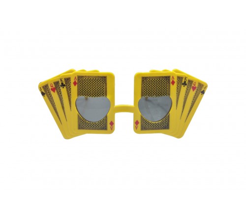 Yellow Playing Cards Party Glasses