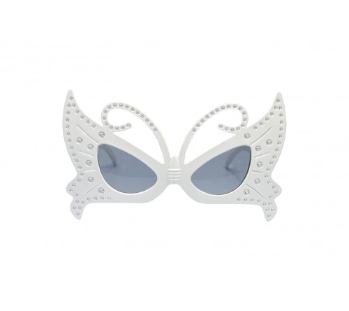 White Butterfly Party Glasses