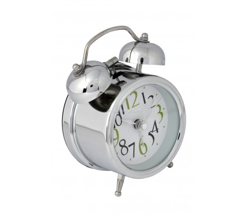Silver Double Bell Alarm Clock